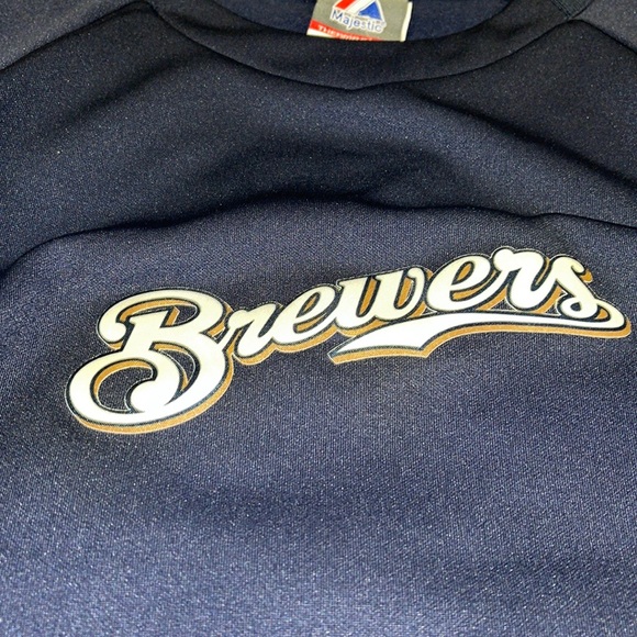 New Milwaukee BREWERS Authentic Majestic Therma Base Pullover - Picture 5 of 15